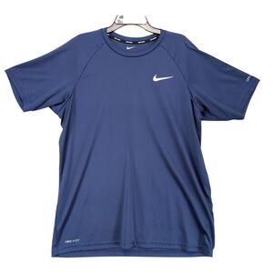 Nike Dri-Fit Men's M Swim Shirt Short Sleeve UPF 40+ Beach Sports Athletic Vaca